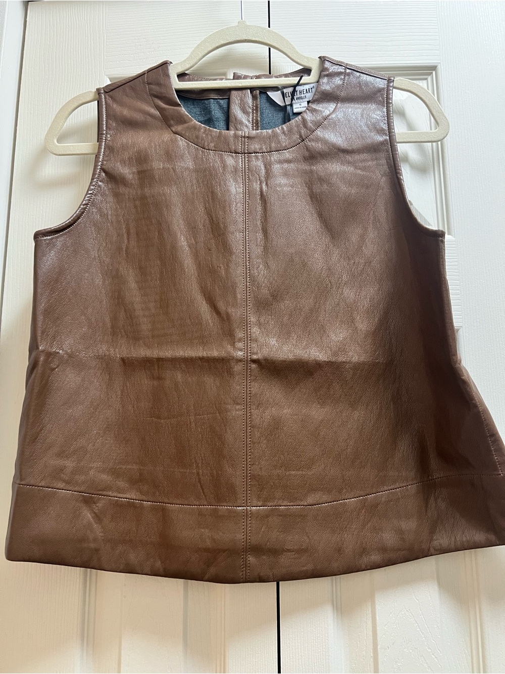 Velvet Heart Brown Leather-Look Sleeveless Camisole